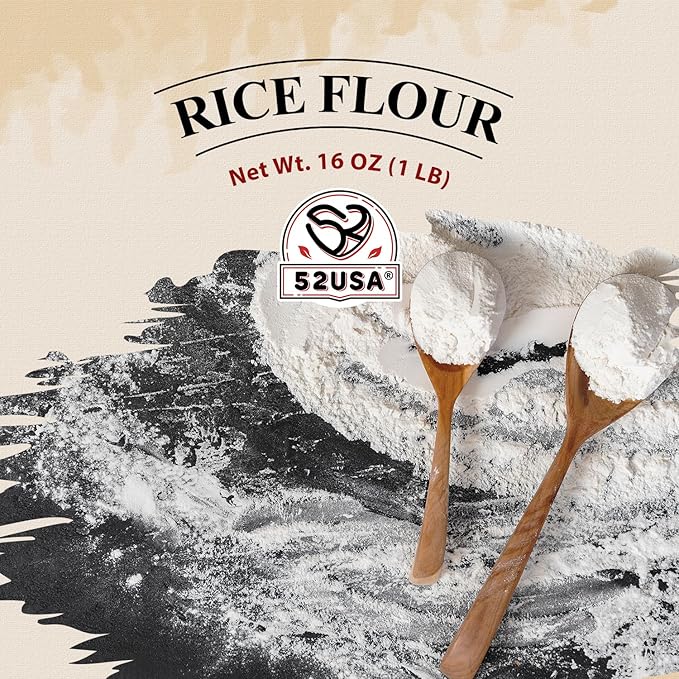 52USA Thai Rice Flour 32 Ounce (Basic), 2 Pound (Pack of 2), Rice Flour for Baking or Cooking