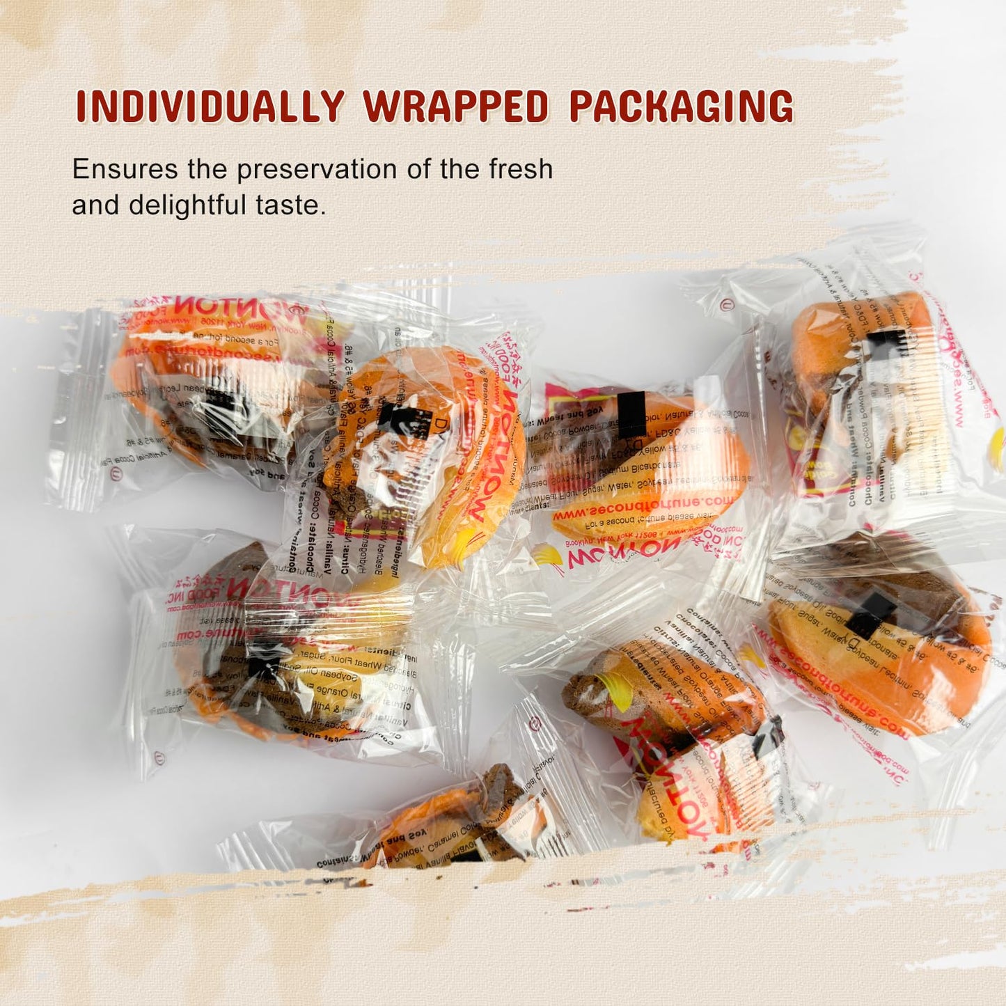 52USA Fortune Cookies, 350pcs, 3-in-1 Flavor