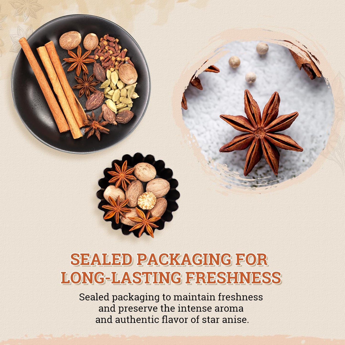 52USA Star Anise, Whole Dried Anise Seeds 6 oz, Natural Aromatic Spice | Comes in Bottle, Chinese Star Anise Ideal for Cooking, Baking, Soups, Marinades and Herbal Teas