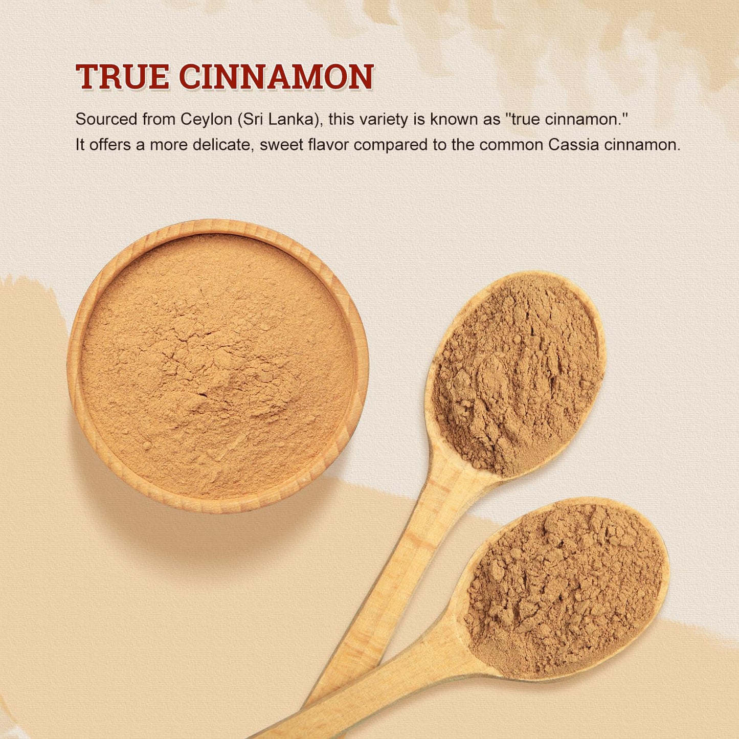 2USA Organic Ceylon Cinnamon Powder 2 oz True Cinnamon from Sri Lanka, Non-GMO, Gluten-Fr