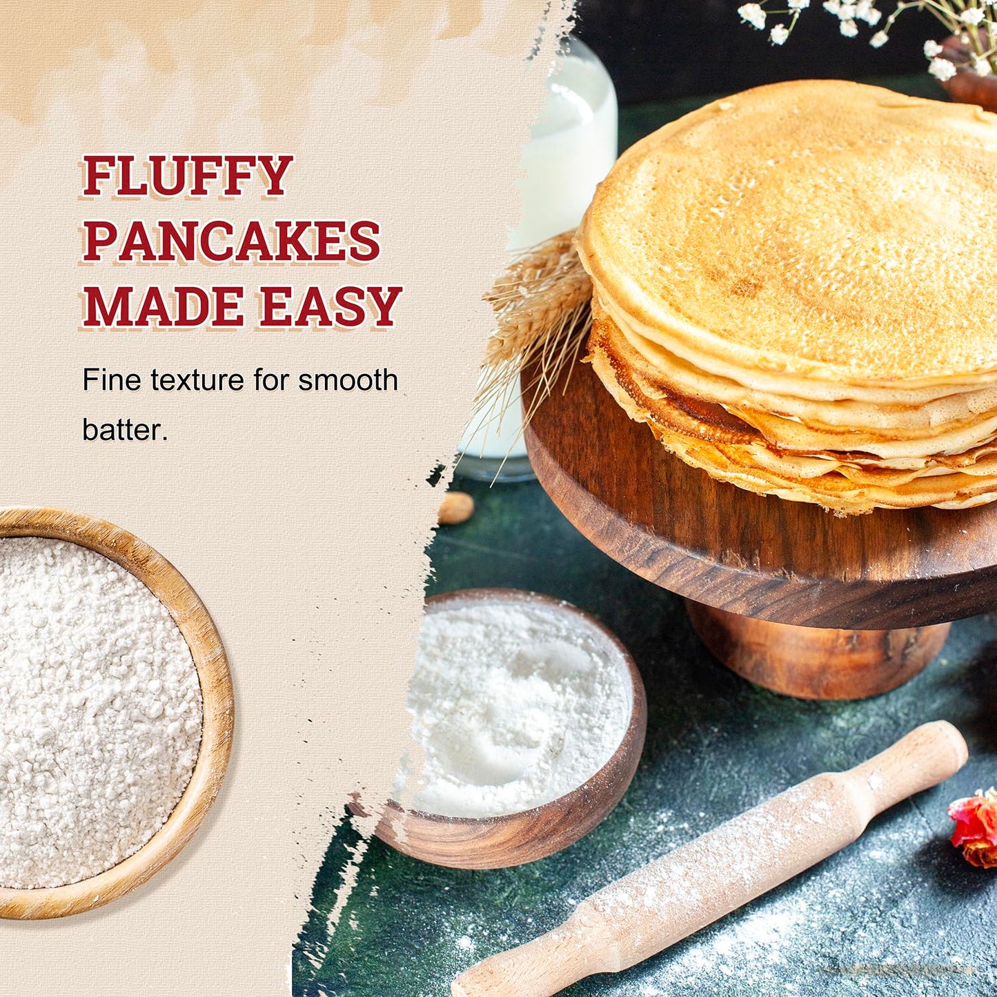 52USA Thai Rice Flour 1 Pound, 16 Oz (Pack of 1), Product of THAILAND | Rice Flour for Baking or Cooking, All Natural, White Rice Flour