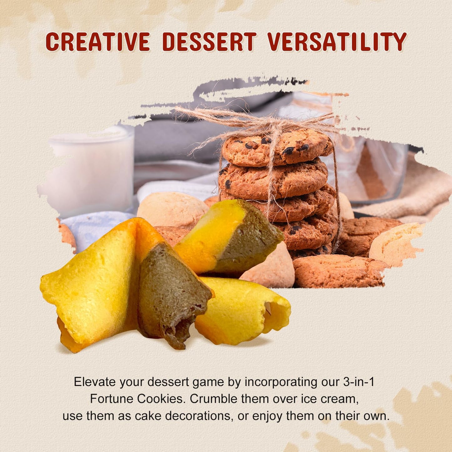 52USA Fortune Cookies, 350pcs, 3-in-1 Flavor
