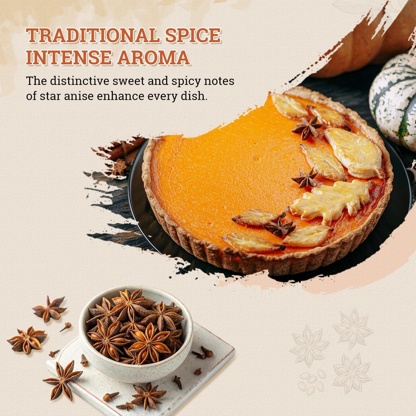 52USA Star Anise, Whole Dried Anise Seeds 6 oz, Natural Aromatic Spice | Comes in Bottle, Chinese Star Anise Ideal for Cooking, Baking, Soups, Marinades and Herbal Teas