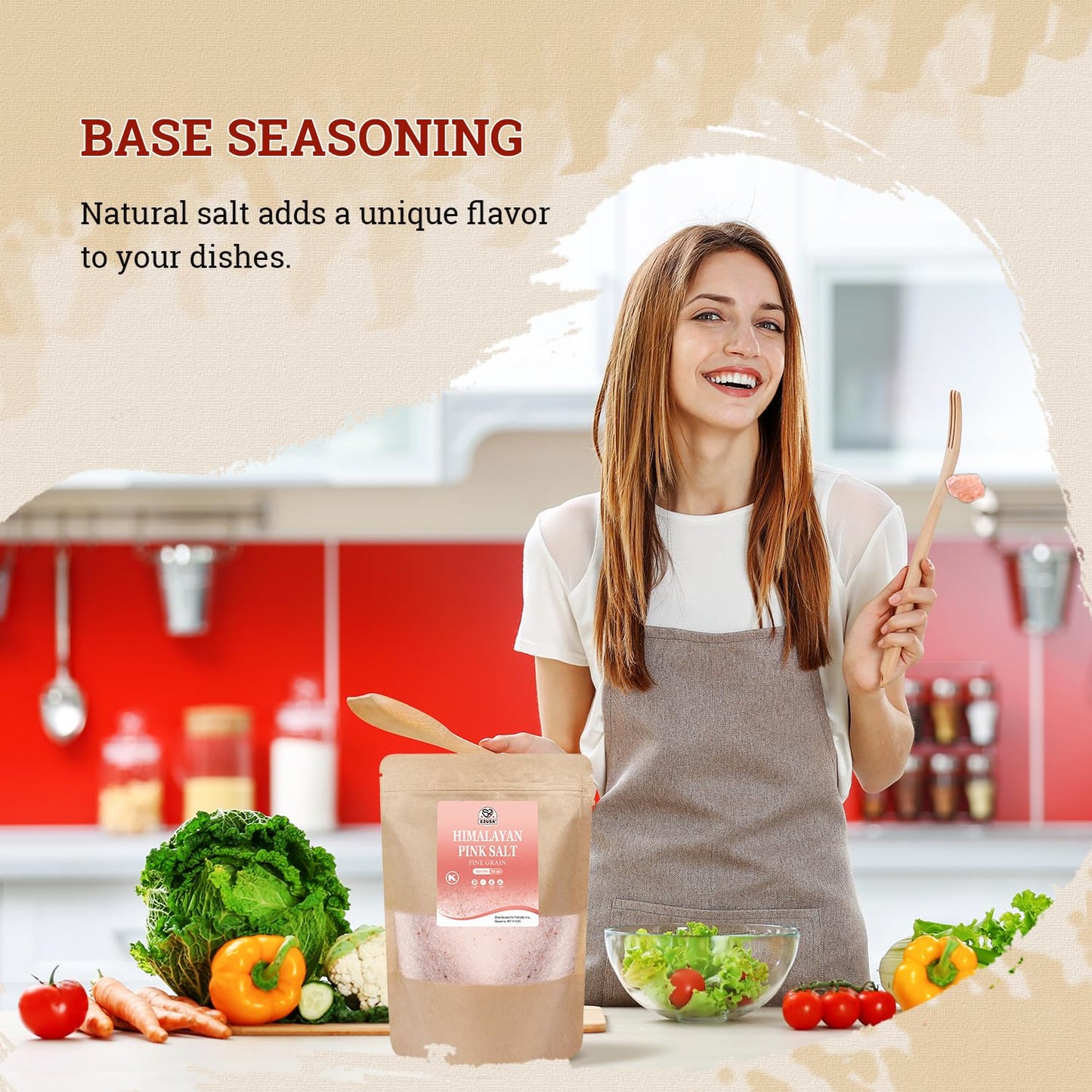 52USA Himalayan Pink Salt Fine, Fine Salt 2 lb, Pink Himalayan Sea Salt, Sea Salt, No Artificial Colors, No Additives, No Gluten, Rock Salt for Grinder Refill, Kosher Salt