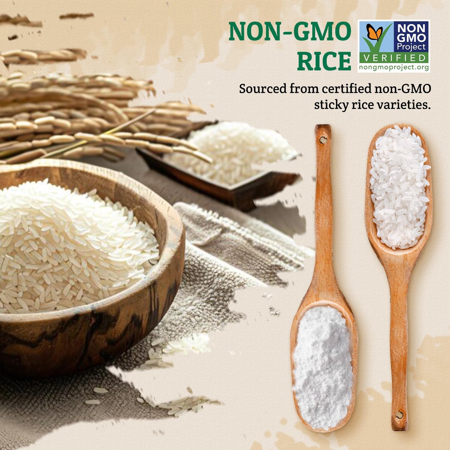 52USA Glutinous Rice Flour 2 lb (Pack of 2) – All-Natural Thai White Rice Flour | Vegan | Ideal for Baking, Cooking & Desserts