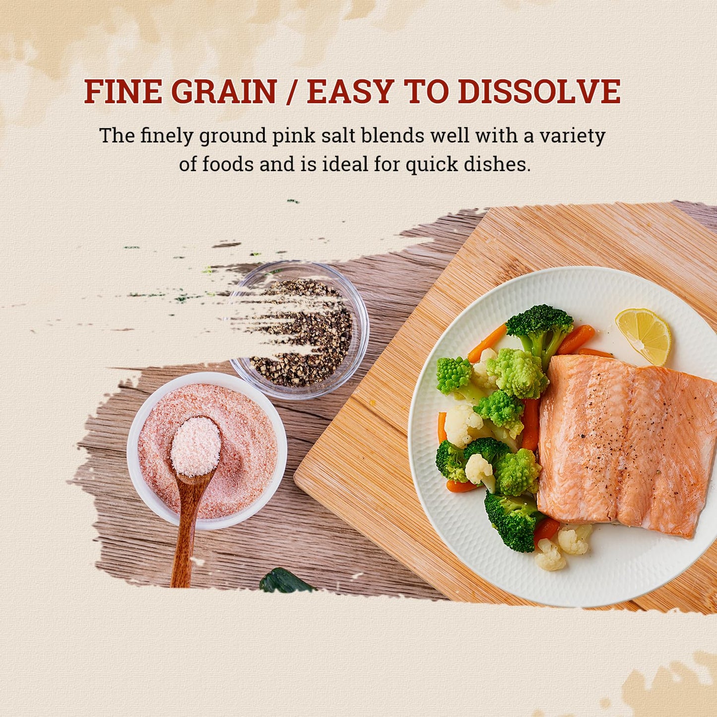 52USA Himalayan Pink Salt Fine Grain, 1 lb Resealable Bag, Pure Pink Table Salt, Natural Mineral Salt, Kosher, No Artificial Colors, No Additives, No Gluten, for Cooking, Baking, Seasoning & Daily Use