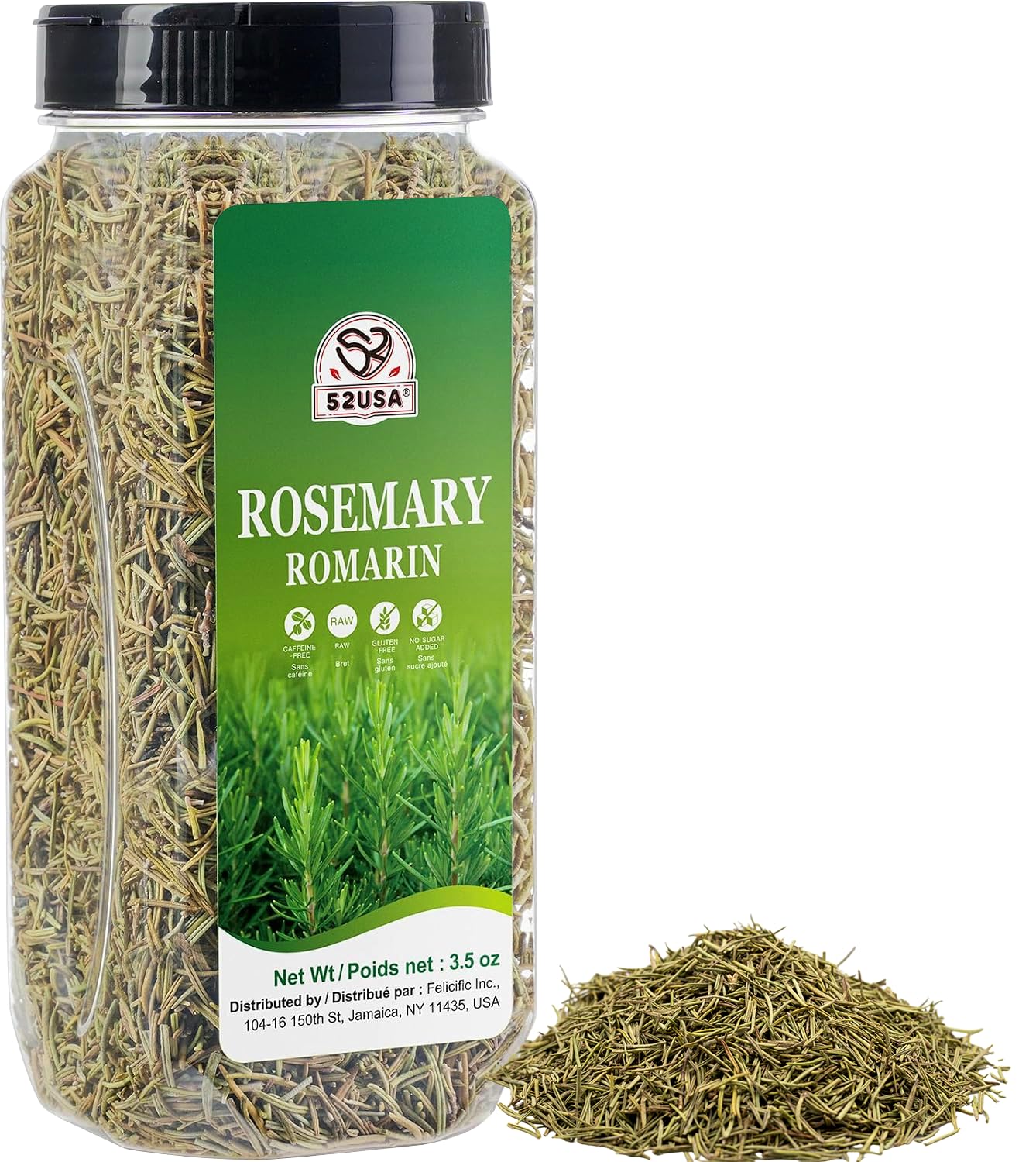 52USA Dried Rosemary Leaves, 3.5 oz (100g)