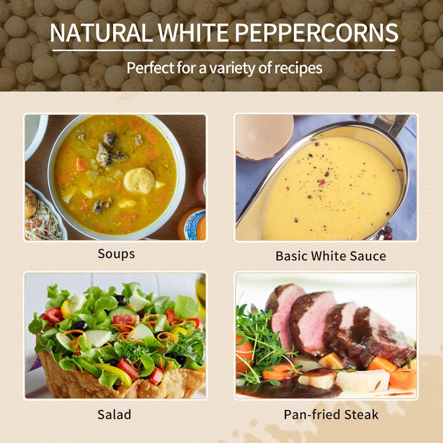 White Whole Peppercorn, 18oz