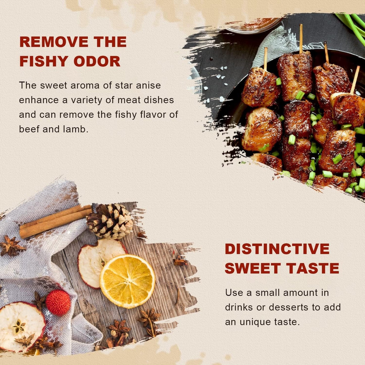 52USA Star Anise Whole, 4 Ounce (Pack of 1), NON-GMO Verified Chinese Star Anise Whole, Dried Star Anise Pods for Tea and baking