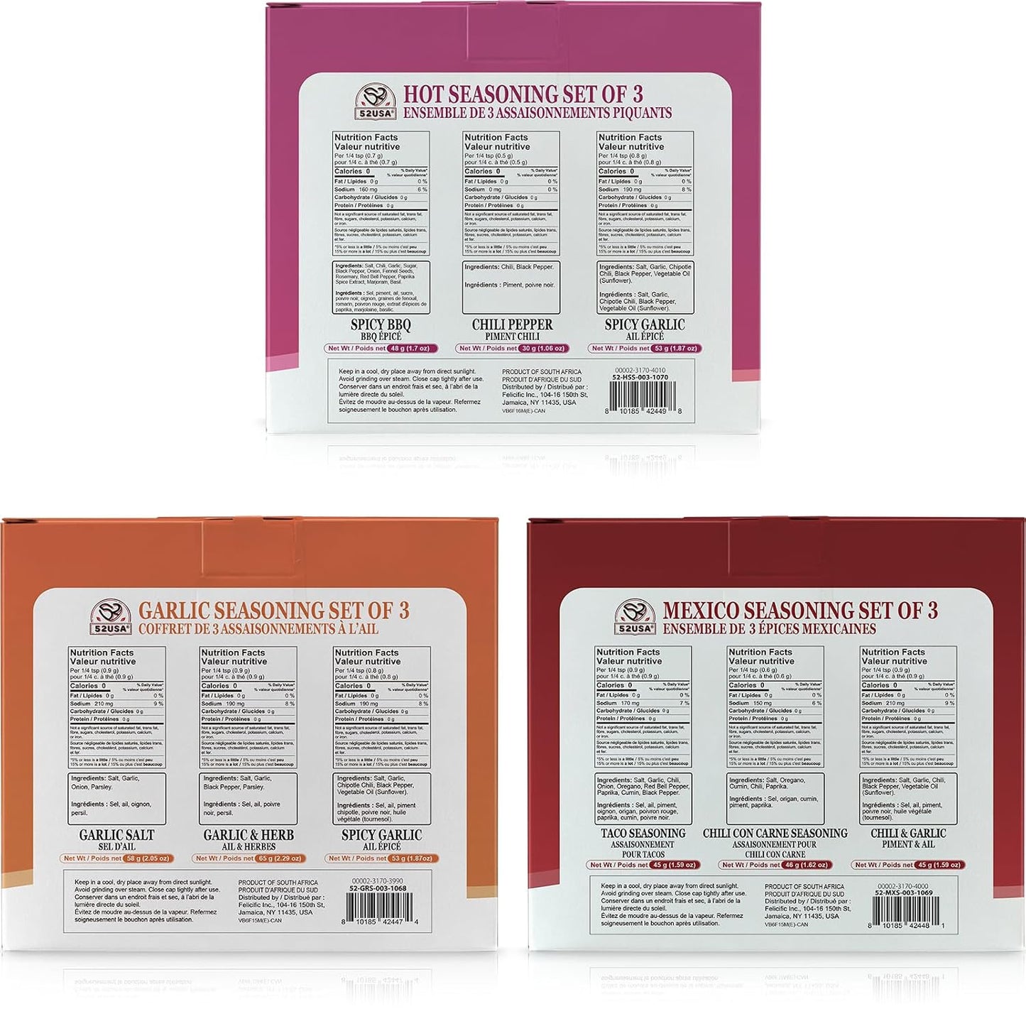52USA Vivamexico Seasoning Set of 9, Authentic Mexican Spice Blends for Cooking, Grilling, Tacos, Fajitas & Everyday Meals