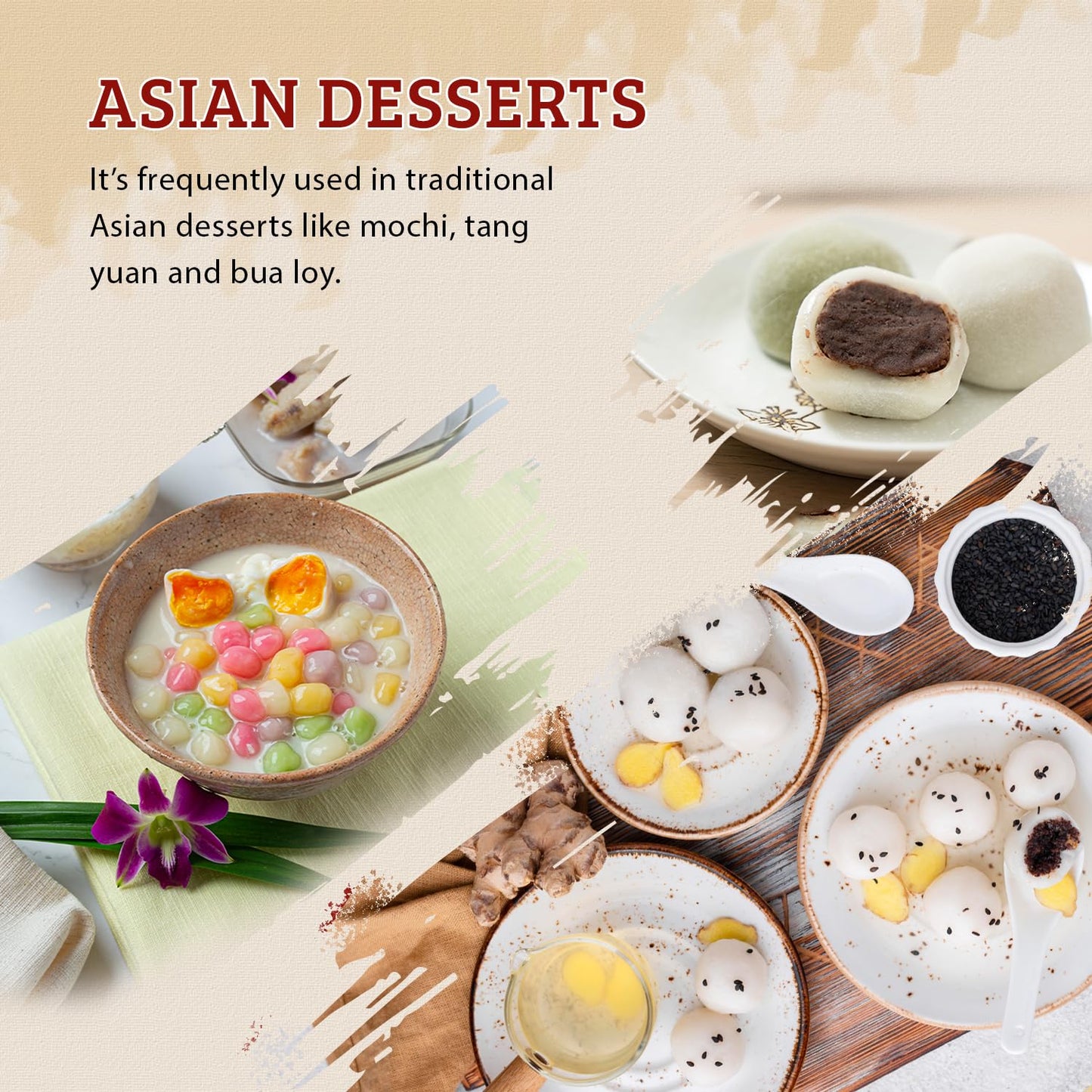 52USA Glutinous Rice Flour 2 lb (Pack of 2) – All-Natural Thai White Rice Flour | Vegan | Ideal for Baking, Cooking & Desserts