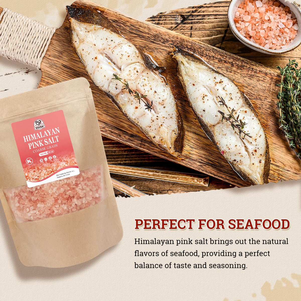 52USA Whole Black Peppercorns 12 Oz + Himalayan Pink Salt 2 LB Coarse Grain Salt and Pepper Grinder, Black Peppercorn Refil, Pink Himalayan Sea Salt, 2 Piece Set