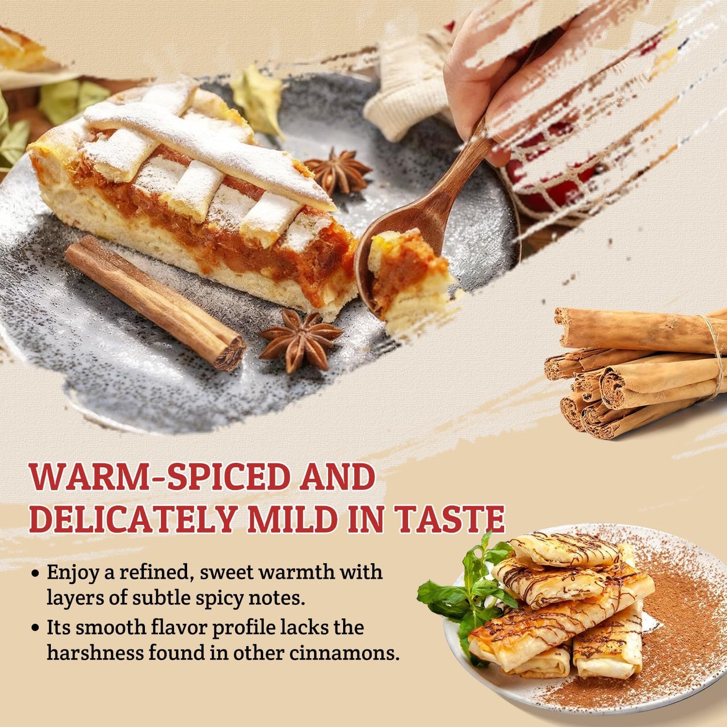 52USA Ceylon Cinnamon Sticks 1 Lb (16 oz), Whole Ceylon Cinnamon Stick, Perfect for Baking, Cooking & Beverages, Non-GMO, Kosher Certified - Cassia Cinnamon from Sri Lankan (453g)
