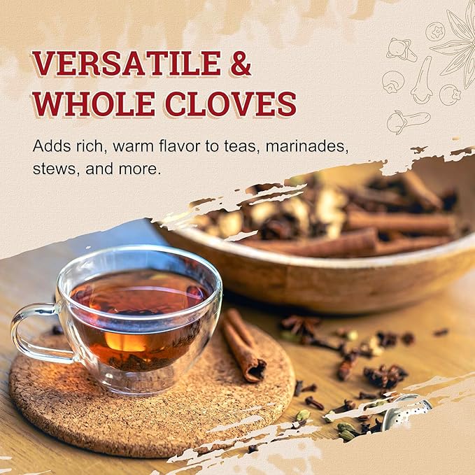 52USA Cloves Whole 3.5 oz (Pack of 1), Hand Picked Whole Cloves, Great for Food, Tea, Baking and Meats, Gluten Free, All Natural | Non GMO | Kosher | Vegan