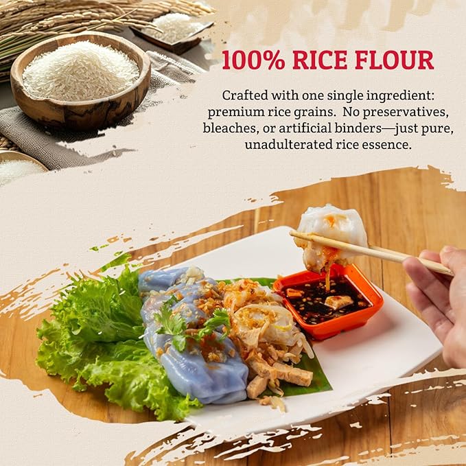 52USA Thai Rice Flour 1 Pound, 16 Oz (Pack of 1), Product of THAILAND | Rice Flour for Baking or Cooking, All Natural, White Rice Flour