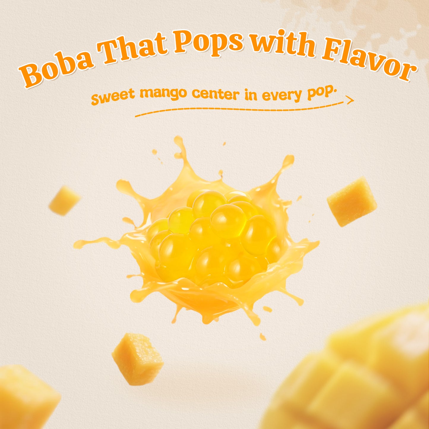 52USA Mango Popping Boba Peals 7.05 Pound, Bursting Boba Pearls for Bubble Tea, Beverages, Ice Cream, Shakes, Yogurt, Desserts, Smoothies & Drinks Toppings