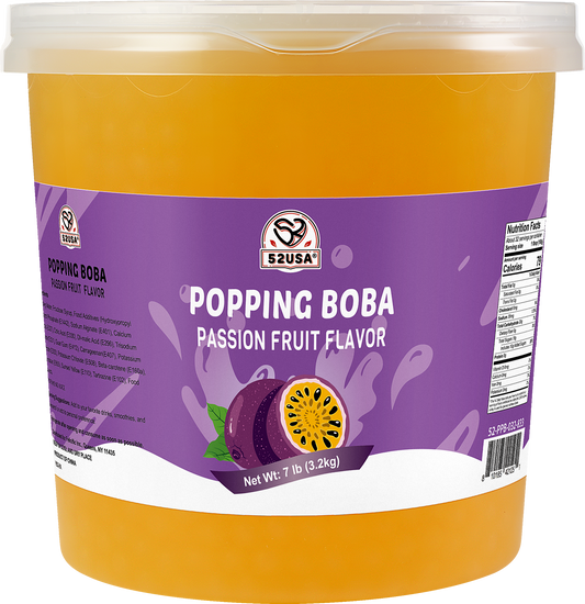 52USA Passion Fruit Popping Boba (7 lb / 3.2 kg)