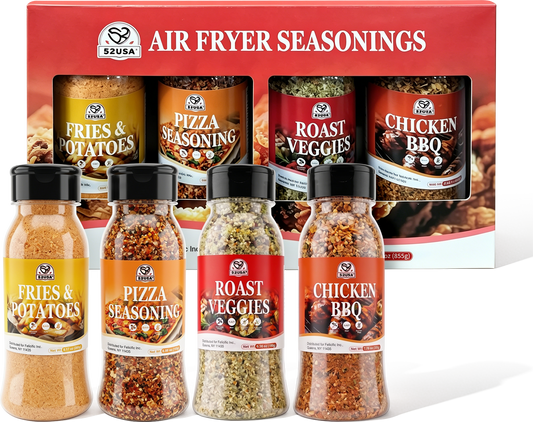 52USA 4 packs Air Fryer seasonings 250ml PET shakers