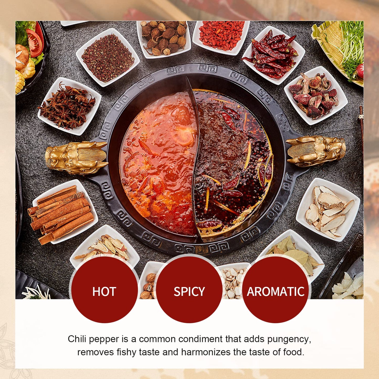 52USA Whole Dried Chilli Peppers, Medium Spicy Dried Chilies 4 Oz, Natural and Premium Red Chili Pepper, Szechuan Red Peppers, Whole Dry Chili Pepper, Medium Hot
