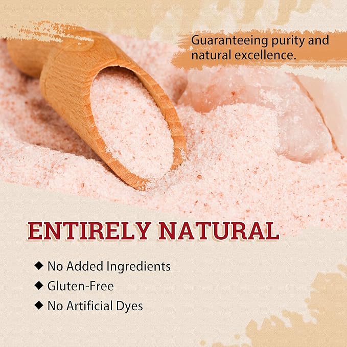 52USA Himalayan Pink Salt, Fine Grain, 80 oz (5 Pound), Pink Himalayan Sea Salt Fine, Kosher Salt, Rock Salt