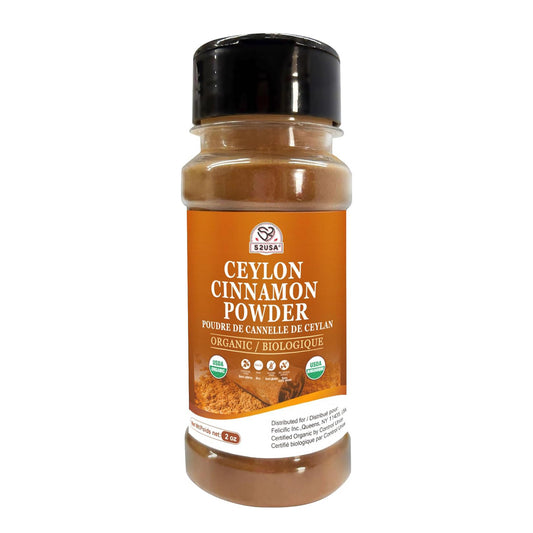 2USA Organic Ceylon Cinnamon Powder 2 oz True Cinnamon from Sri Lanka, Non-GMO, Gluten-Fr