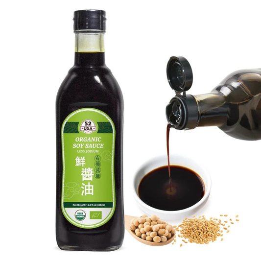 52USA Organic Soy Sauce – Low Sodium, 16.2oz