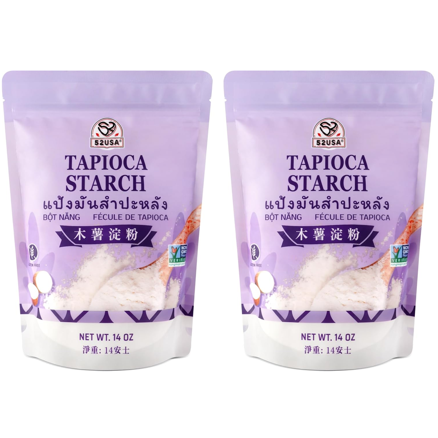 52USA Tapioca Starch – Gluten-Free, All-Natural, 28oz (Pack of 2)