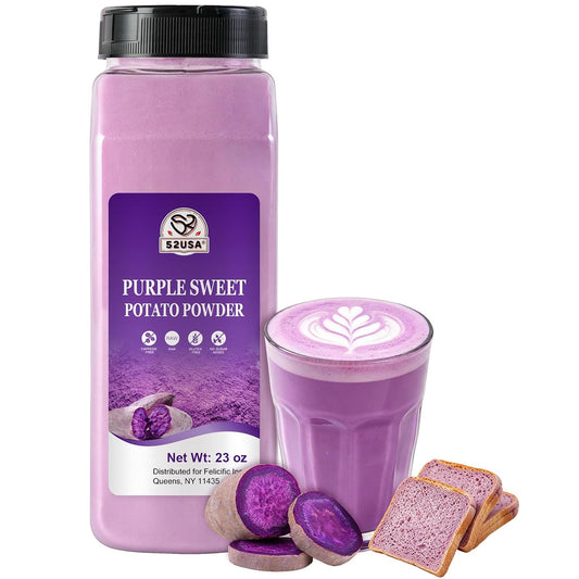 52USA Purple Sweet Potato Powder 23 Oz,Natural Ube Powder,Gluten Free Vegan | Pure Purple Yam Powder, Natural Purple Food Coloring, Rich in Anthocyanins, Perfect for Baking,Smoothie,Latte,Dessert,Drinks