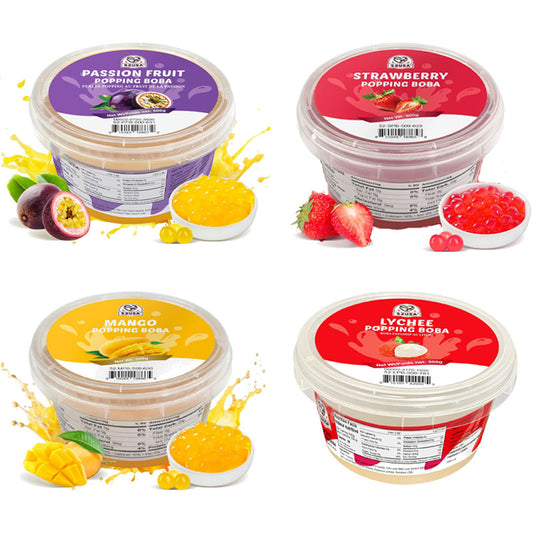 52USA Mango Popping Boba (500g), Popping Pearls for Bubble Tea, Beverages, Sweets, Ice Cream, Shakes, Desserts & Smoothies Topping, 1.1 Pound (Pack of 1)