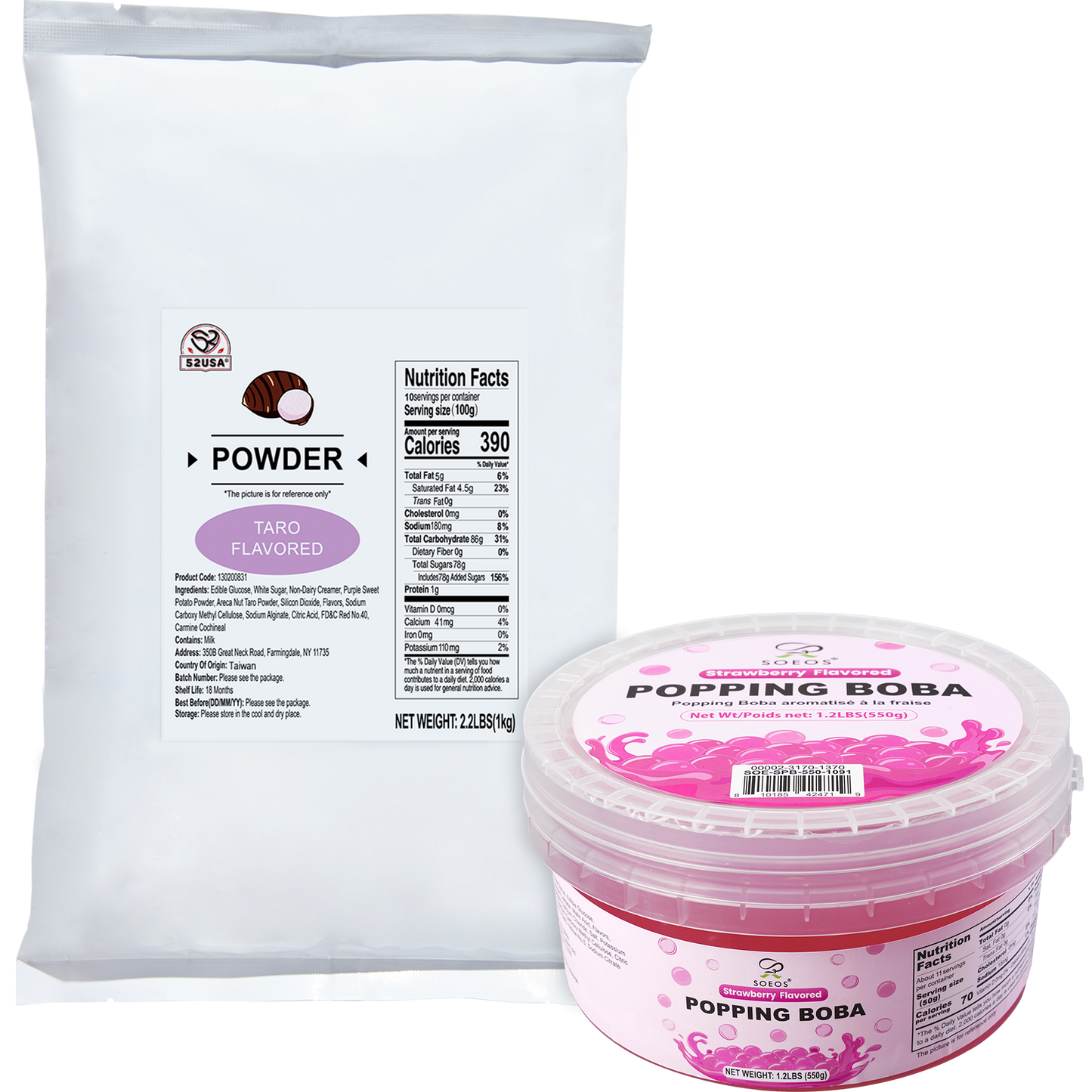 52USA Taro Flavored Powder 1kg – Premium Mix for Bubble Tea, Smoothies, Milk Tea & Desserts
