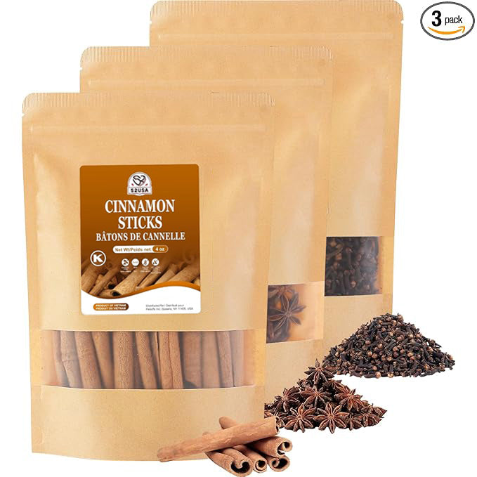 52USA Cinnamon Sticks, Cinnamon 4 oz (113g), Whole Cinnamon Sticks, 100% Raw, Kosher Certified, Gluten Free, Pure & Fresh Cinnamon, Perfect for Baking, Cooking & Beverages
