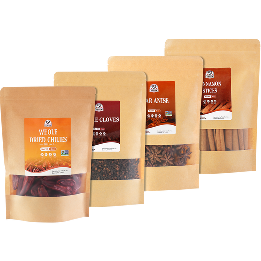 52USA Cinnamon Sticks, Star Anise, Whole Cloves - 4oz Each, All Natural Spice Set, No Preservatives, Perfect Kitchen Refill, Spice Gift Set